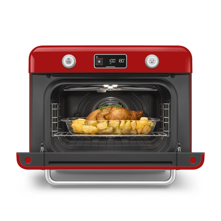 SMEG Vrijstaande combi stoomoven COF01RDEU, rood