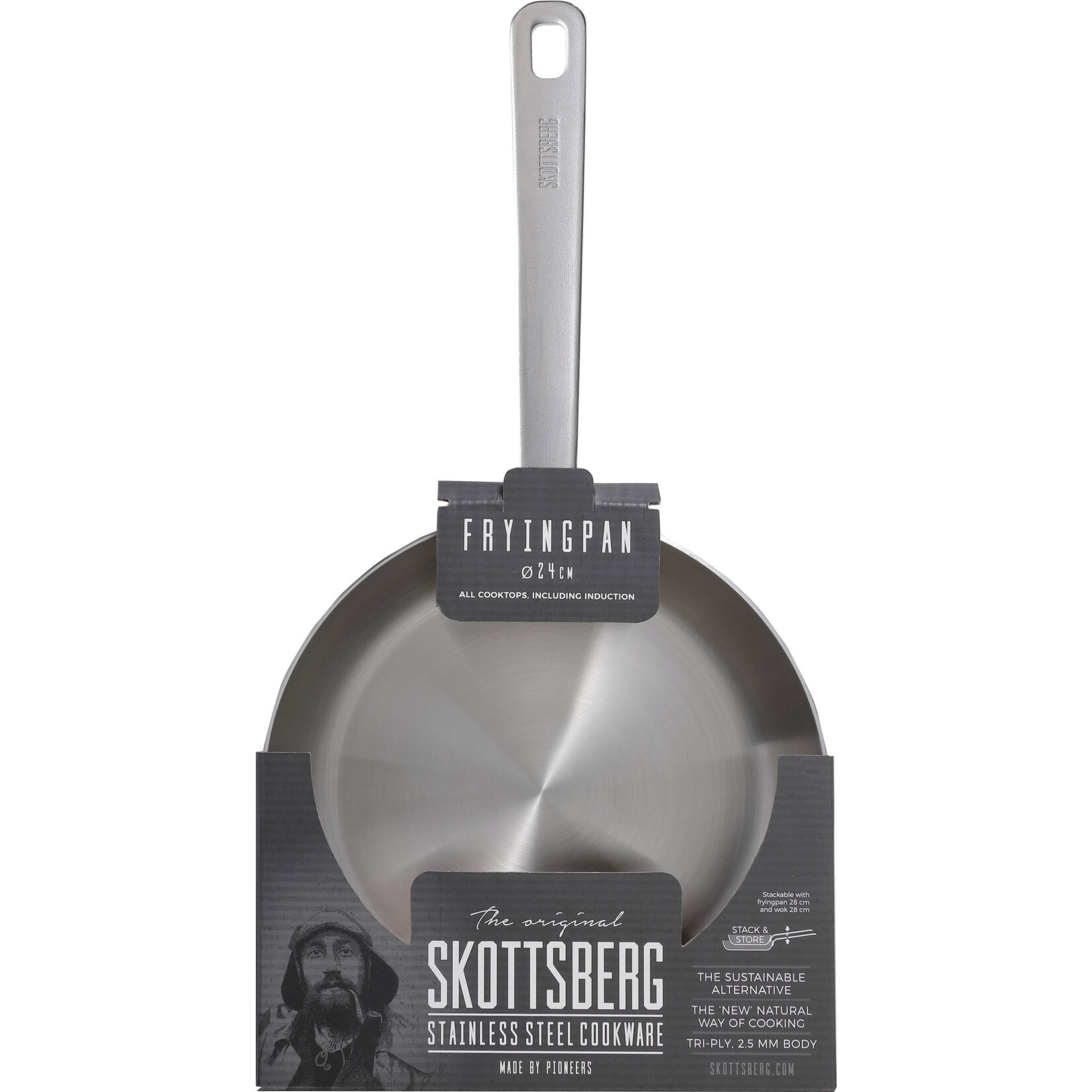 Skottsberg Skottsberg Stainless Steel koekenpan 24cm