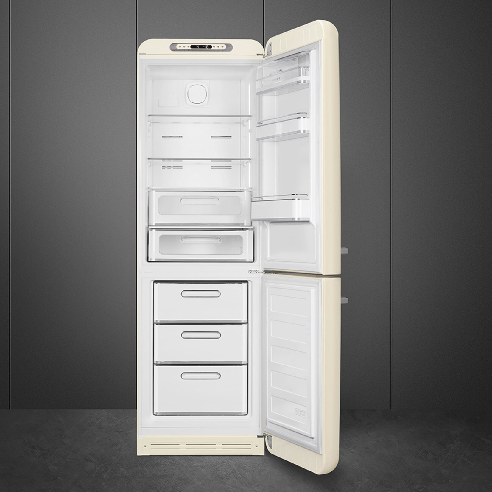 SMEG SMEG Koelkast FAB32RCR5 koel-vriescombinatie, Crème, rechts