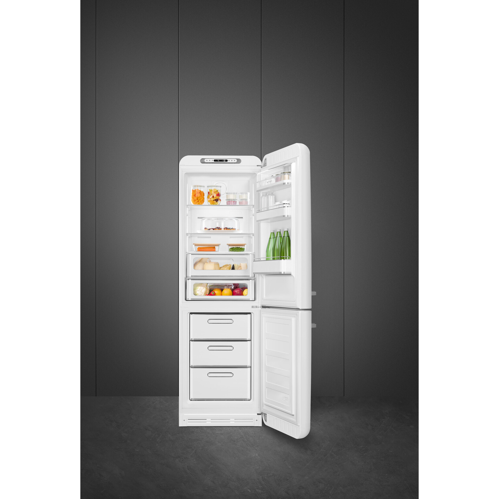 SMEG SMEG Koelkast FAB32RWH5 koel-vriescombinatie, Wit, rechts