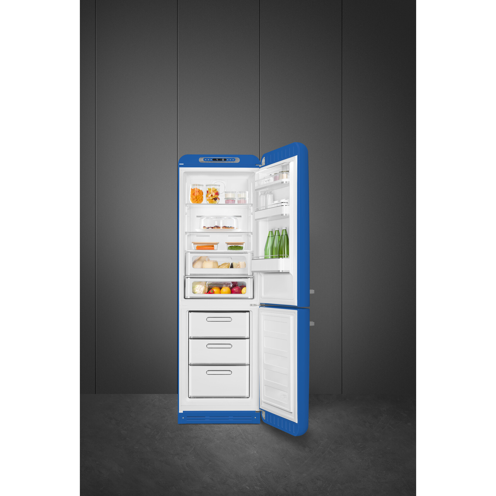 SMEG SMEG Koelkast FAB32RBE5 koel-vriescombinatie, Blauw, rechts