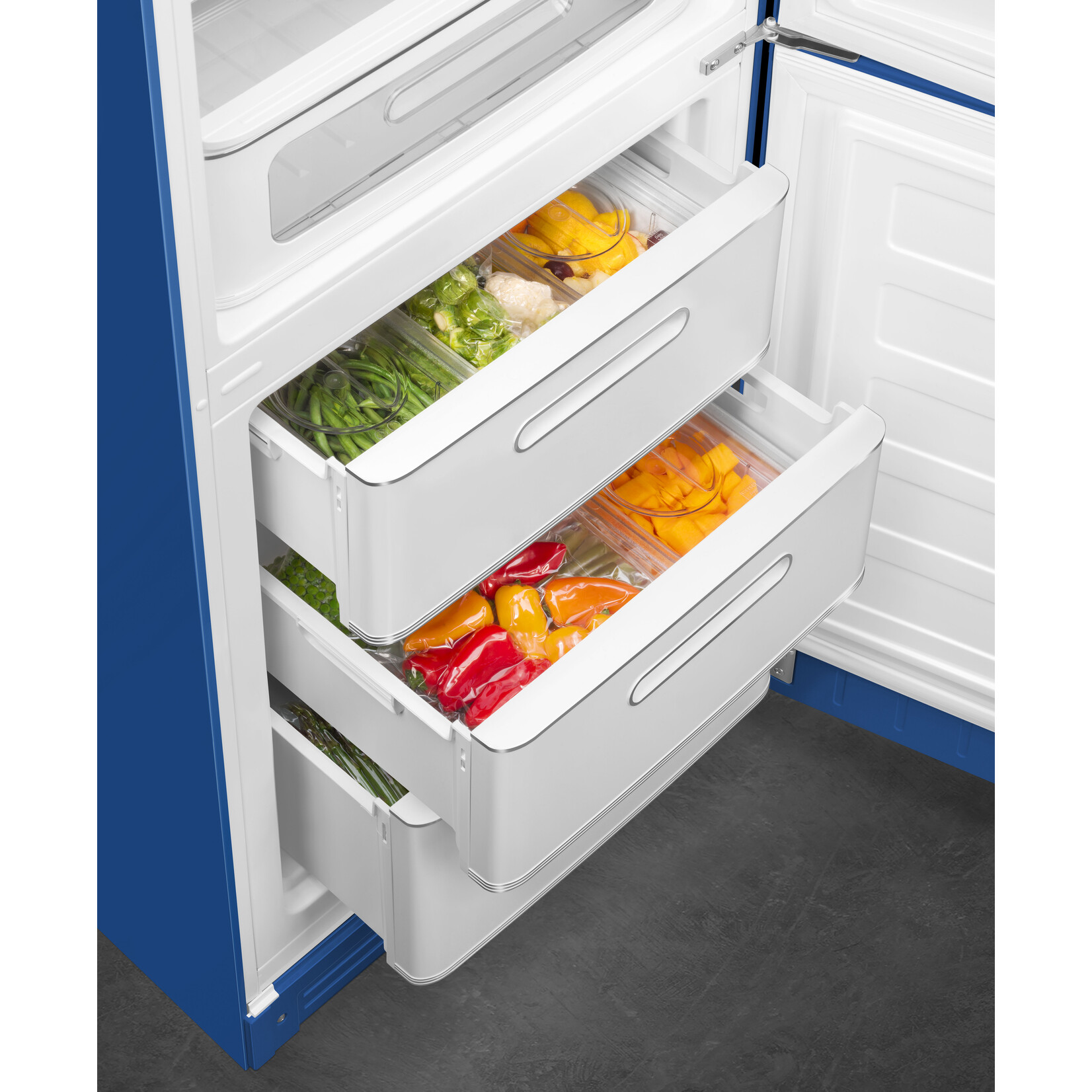 SMEG SMEG Koelkast FAB32RBE5 koel-vriescombinatie, Blauw, rechts
