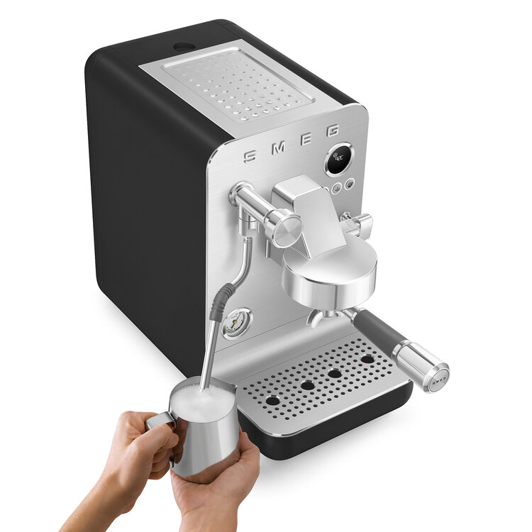SMEG SMEG Espressomachine Mat Zwart, EMC02BLMEU