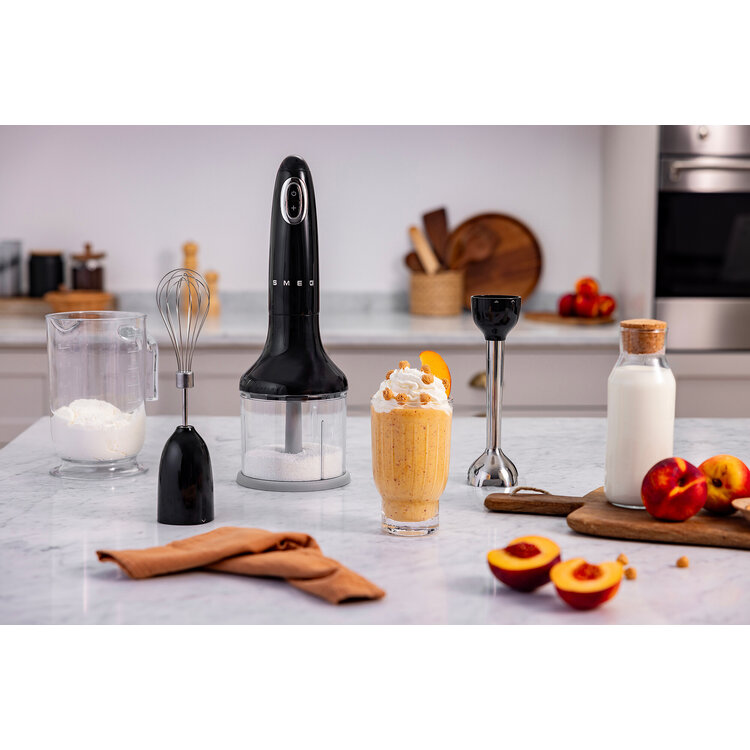 SMEG SMEG Staafmixer met accessoires zwart, HBF03BLEU