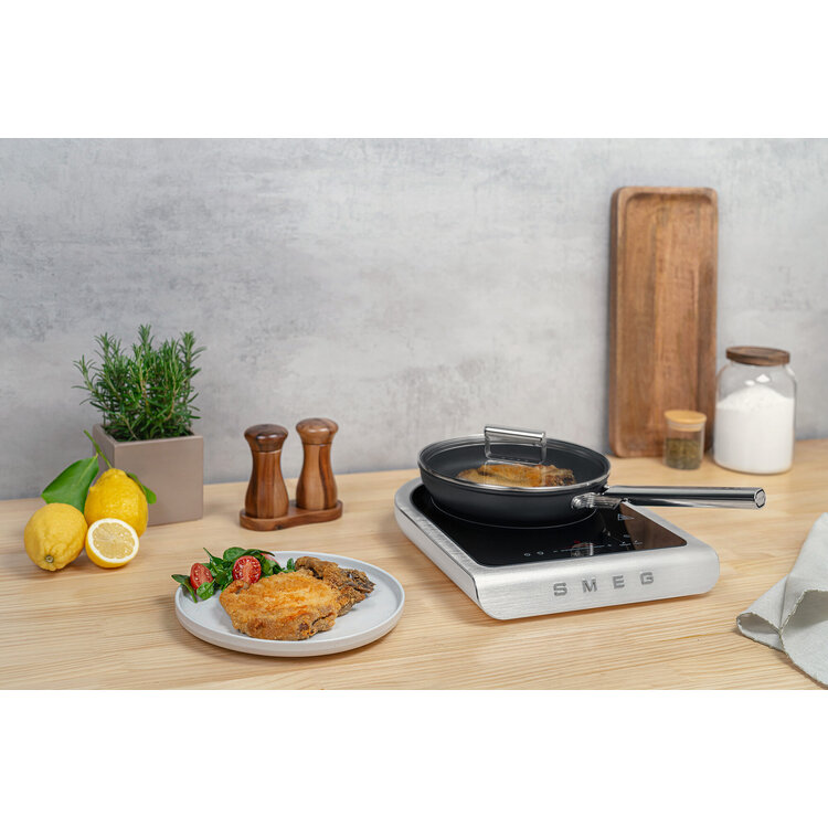SMEG SMEG Vrijstaande inductiekookplaat mat wit, PIC01WHMEU