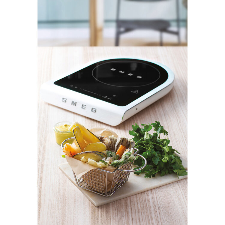 SMEG SMEG Vrijstaande inductiekookplaat mat wit, PIC01WHMEU
