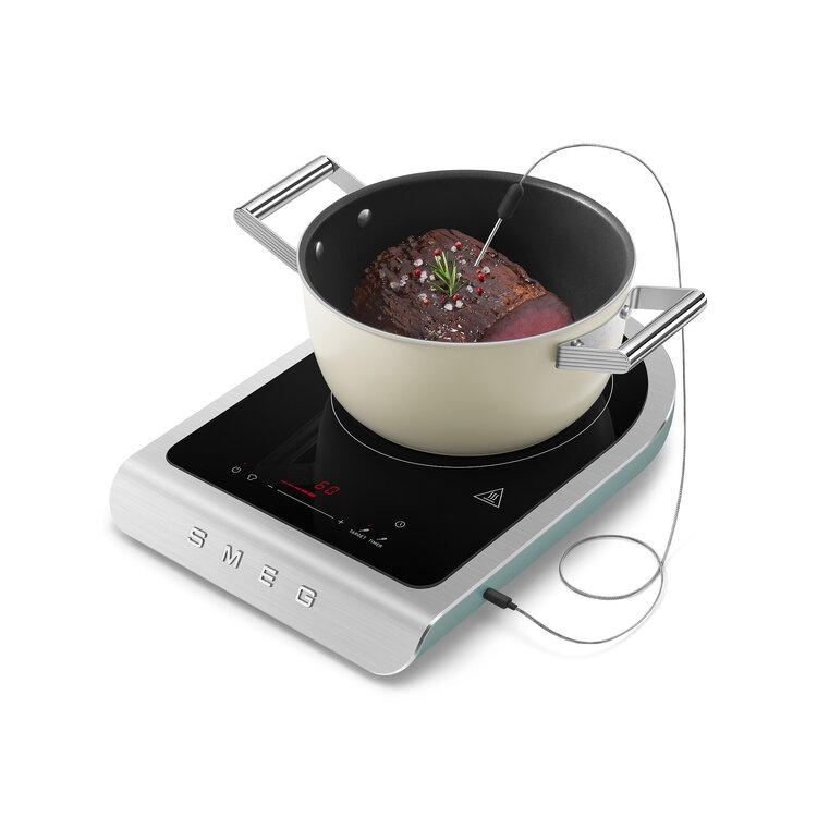 SMEG SMEG Vrijstaande inductiekookplaat emerald green, PIC01EGMEU