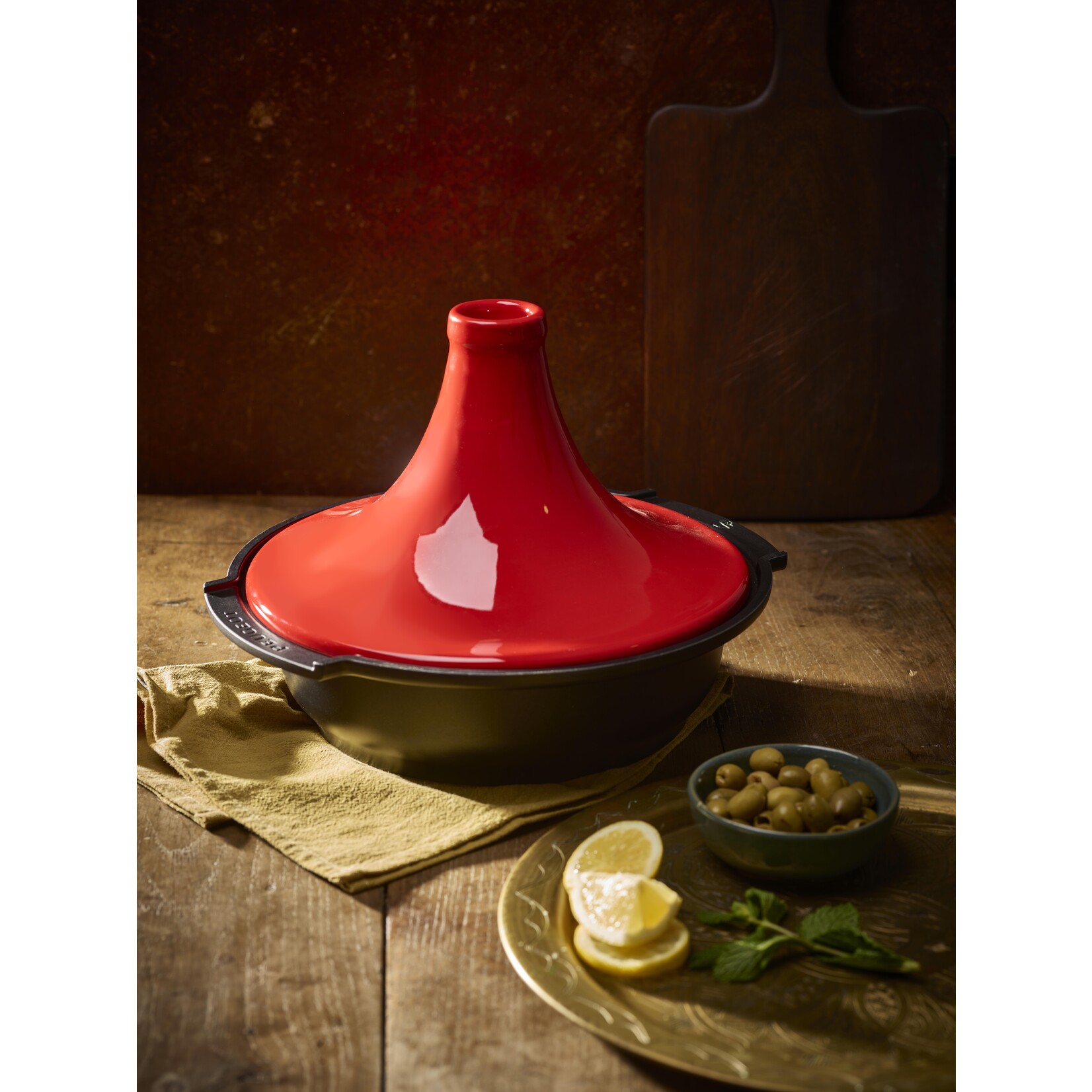 Peugeot Peugeot Atlas tajineschaal rood, 23 cm