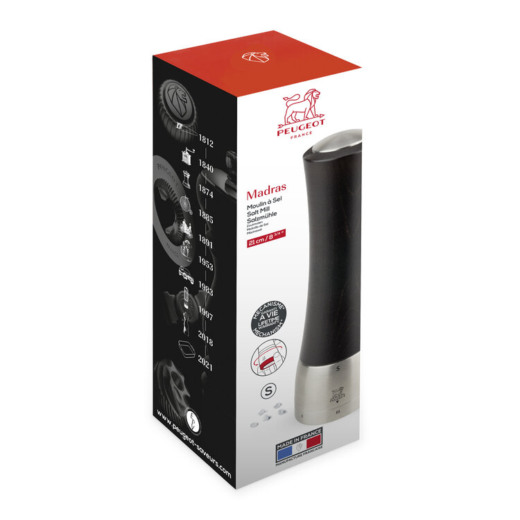 Peugeot Peugeot Madras zoutmolen 21 cm, chocolade, u'Select, zirlion maalwerk