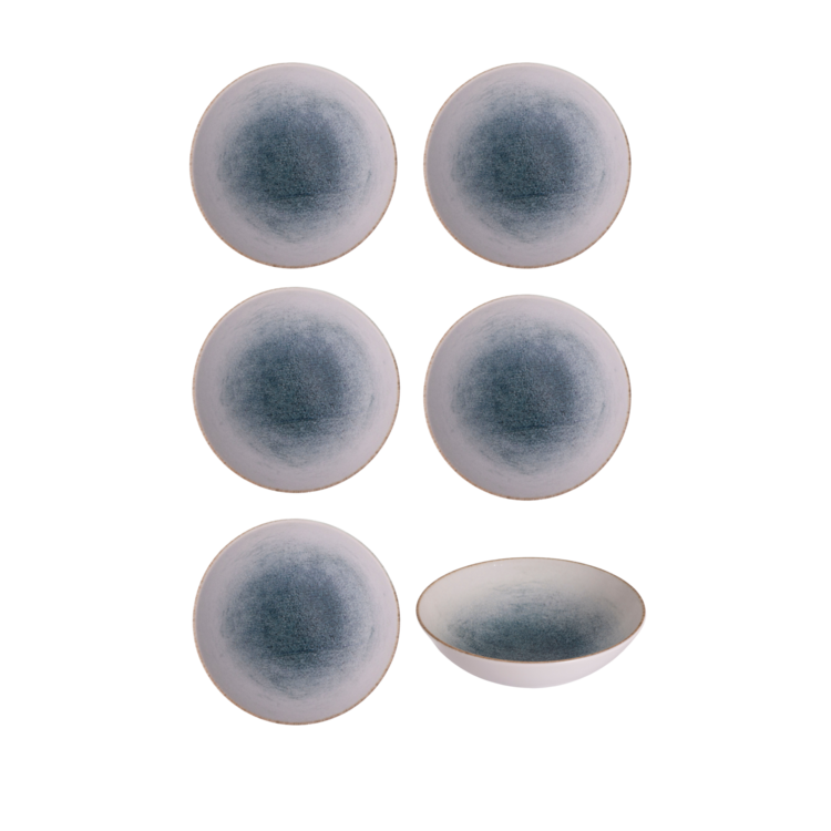 Hazel & Bos Hazel & Bos Juntos Reactivo soepkom, 17,5cm, set van 6