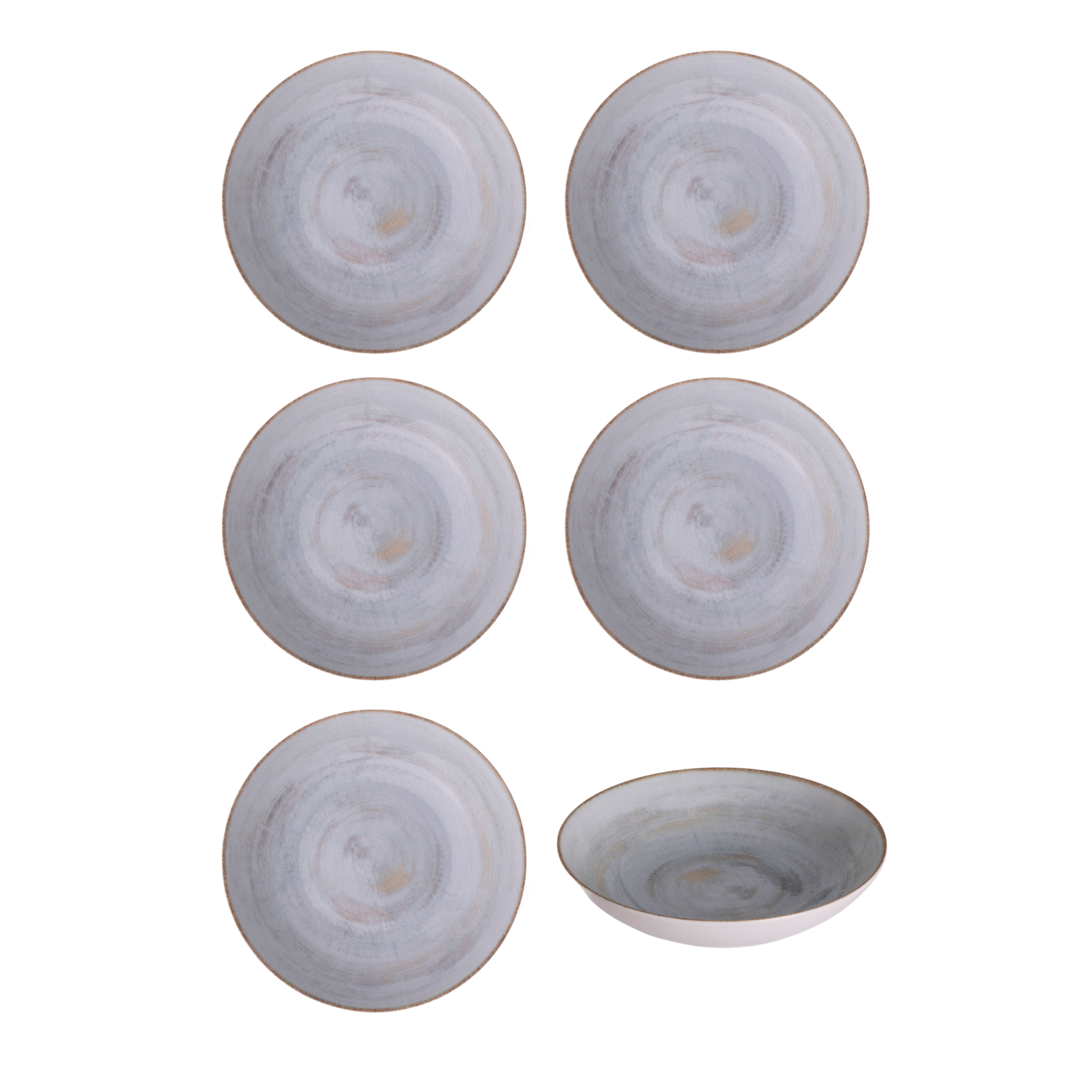 Hazel & Bos Hazel & Bos Juntos Madera diep bord, 22cm, set van 6
