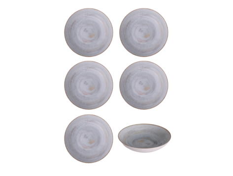 Hazel & Bos Juntos Madera diep bord, 22cm, set van 6