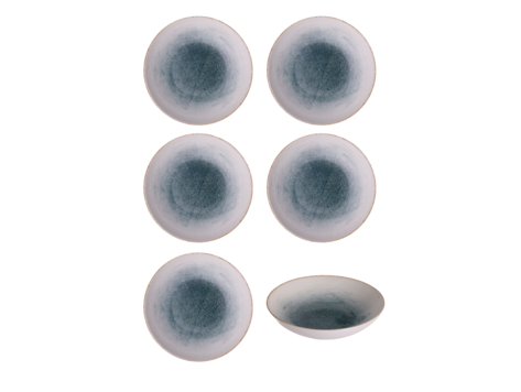 Hazel & Bos Juntos Reactivo diep bord, 22cm, set van 6