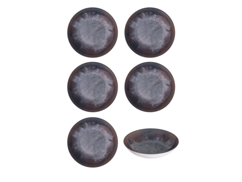 Hazel & Bos Juntos Concreto diep bord, 22cm, set van 6