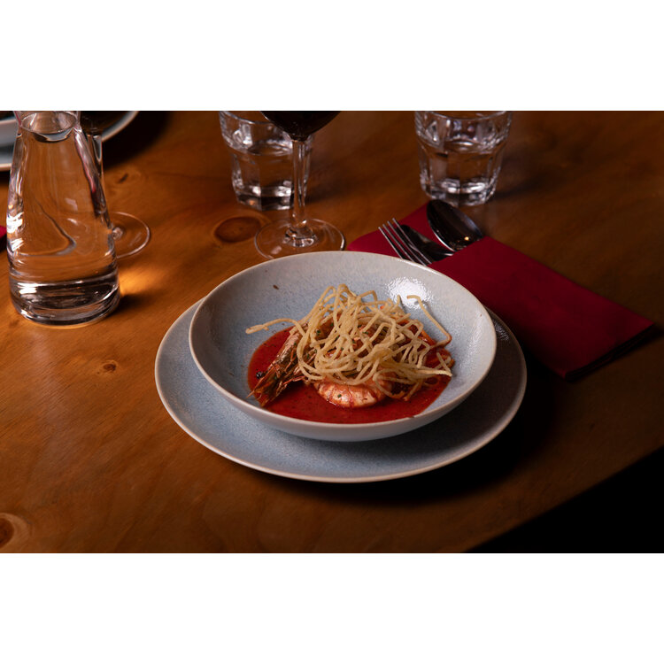 Hazel & Bos Hazel & Bos Juntos Granulado pastel diep bord, 22cm, set van 6