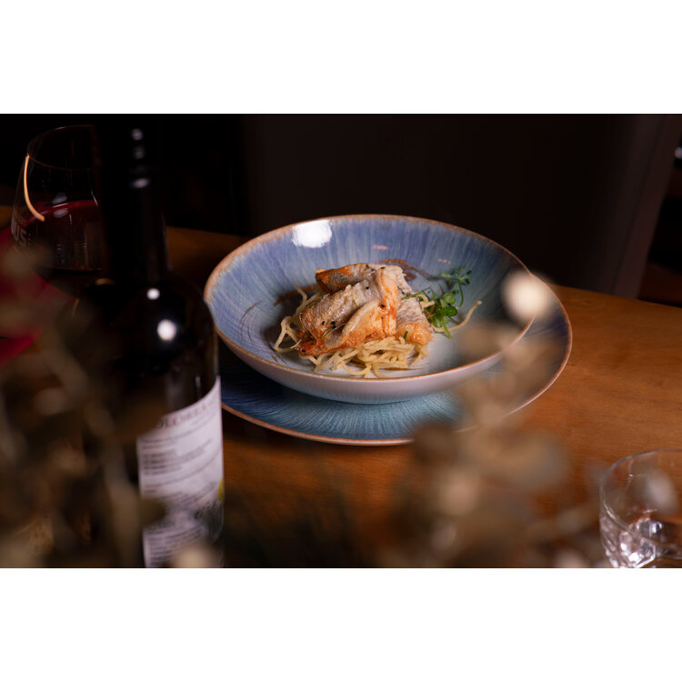 Hazel & Bos Hazel & Bos Juntos Esmeralda diep bord, 22cm, set van 6