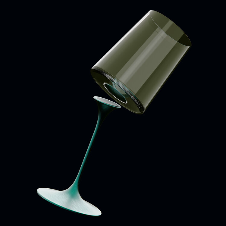 Trebonn Trebonn SplitGlass Longdrinkglas / Champagneflute 320ml, set van 2, groen