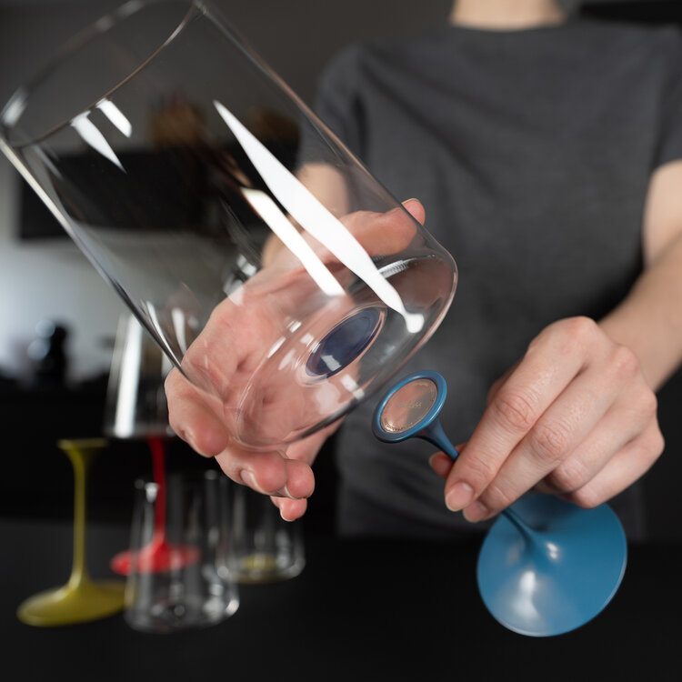 Trebonn Trebonn SplitGlass Tumbler / Rodewijnglas 450ml, set van 2, zwart