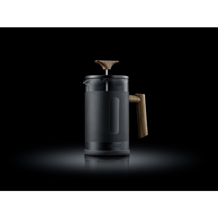 Graef Graef Cafetière 800ml, metalen body, houten greep en knop