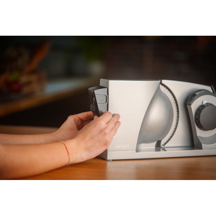 Graef Graef MYtiny Snijmachine zilver, invouwbaar, snijdikte tot 15 mm