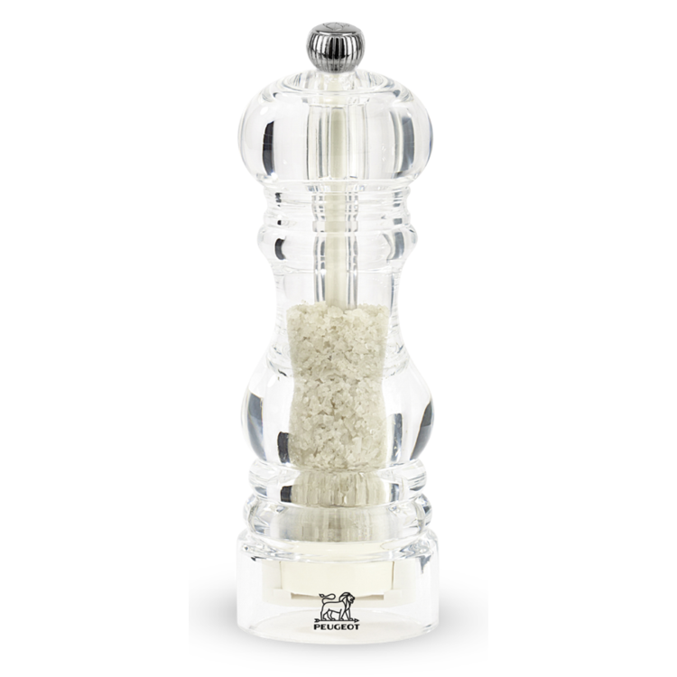 Peugeot Peugeot Nancy zoutmolen 18 cm, transparant, vochtig zout, zirlion maalwerk