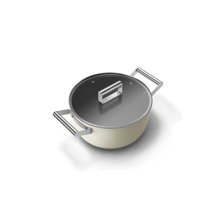 SMEG SMEG Braadpan Crème, 24 cm, CSF2412CRM