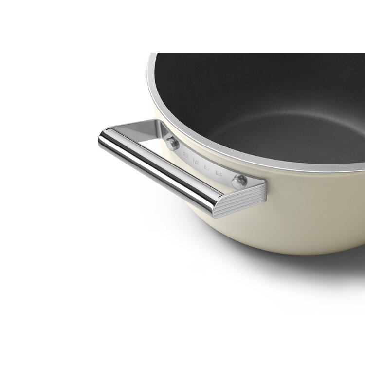 SMEG SMEG Braadpan Crème, 24 cm, CSF2412CRM