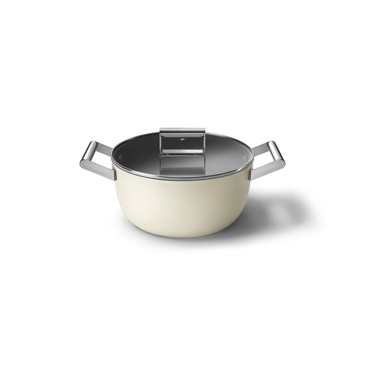 SMEG SMEG Braadpan Crème, 24 cm, CSF2412CRM