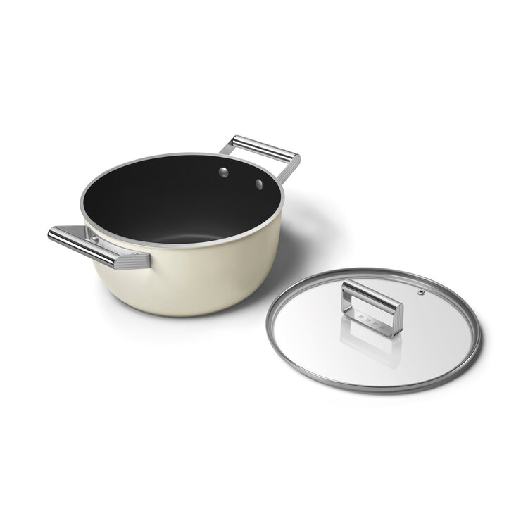 SMEG SMEG Braadpan Crème, 24 cm, CSF2412CRM