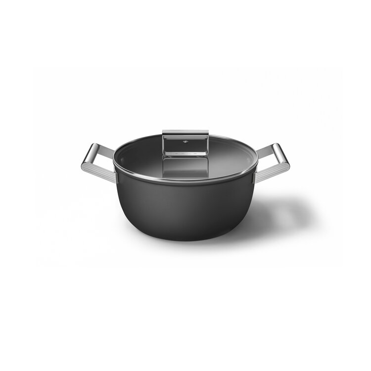 SMEG SMEG Braadpan Mat Zwart, 24 cm, CSF2412BLM
