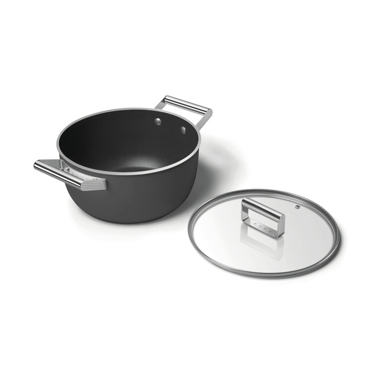 SMEG SMEG Braadpan Mat Zwart, 24 cm, CSF2412BLM