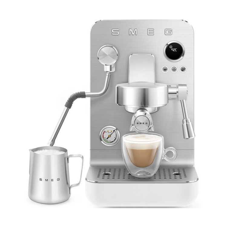 SMEG SMEG Espressomachine Mat Wit, EMC02WHMEU