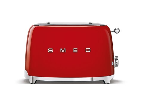 SMEG Broodrooster, 2-slots rood, TSF01RDEU