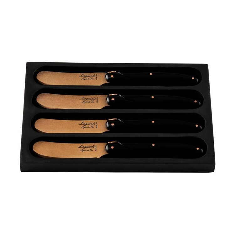 Laguiole Style de Vie Laguiole Style de Vie Prestige Line botermessenset4-delig koper