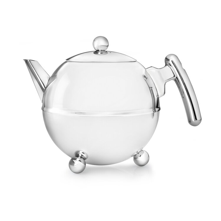 Bredemeijer Bredemeijer Duet Bella Ronde Theepot Chroom beslag 1,2 ltr