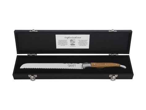 Laguiole Style de Vie Luxury Line broodmes 20cm olijfhout