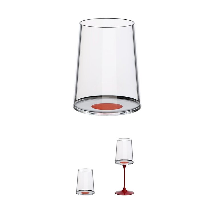 Trebonn Trebonn SplitGlass Tumbler / Wittewijnglas 280ml, set van 2, rood
