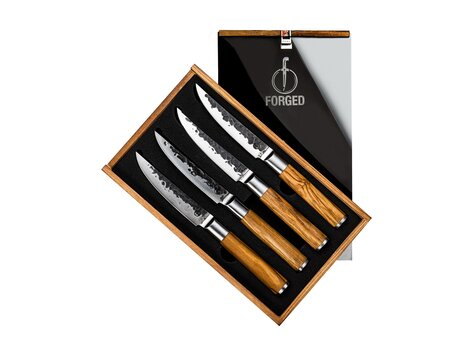 Forged Olive steakmesenset 4-delig