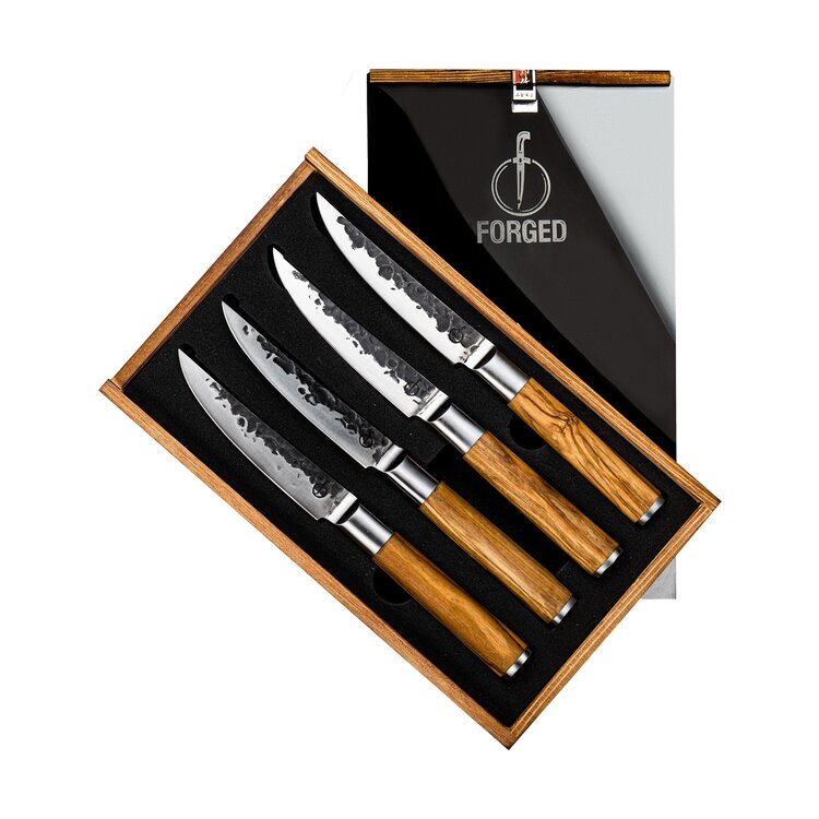 Forged Forged Olive steakmessenset 4-delig