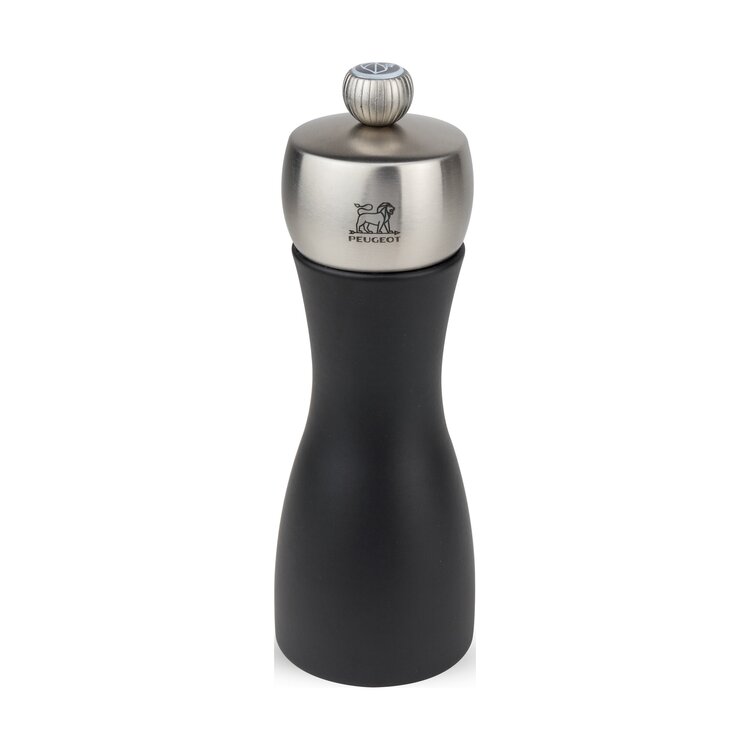 Peugeot Peugeot Fidji zoutmolen 15 cm, mat zwart, beukenhout