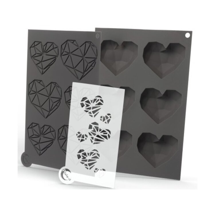 Plate-it Plate-it sjablonen love at first bite, 3-delige set