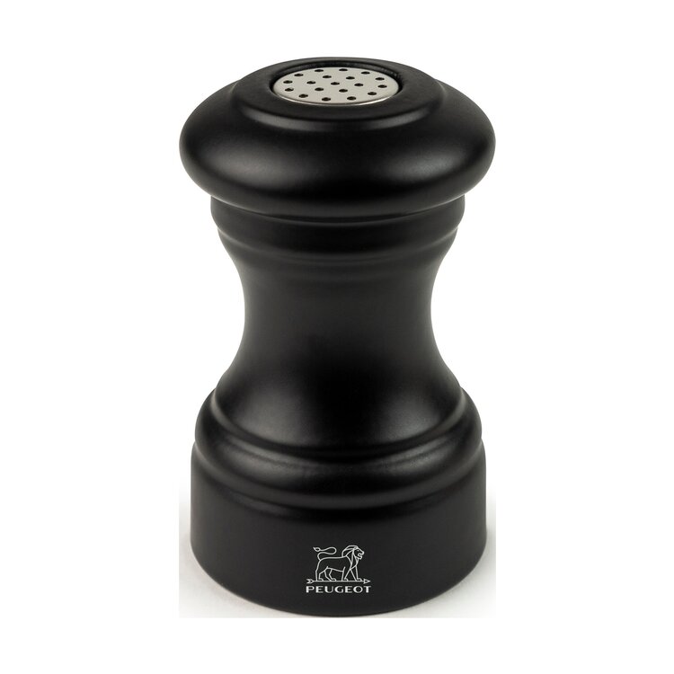 Peugeot Peugeot Bistro zoutstrooier 9 cm, mat zwart, hout