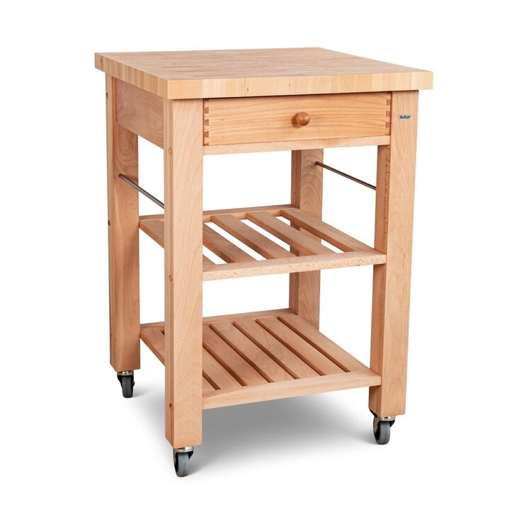 Butler Butler keukentrolley M-600, beukenhout, kopshouten blad