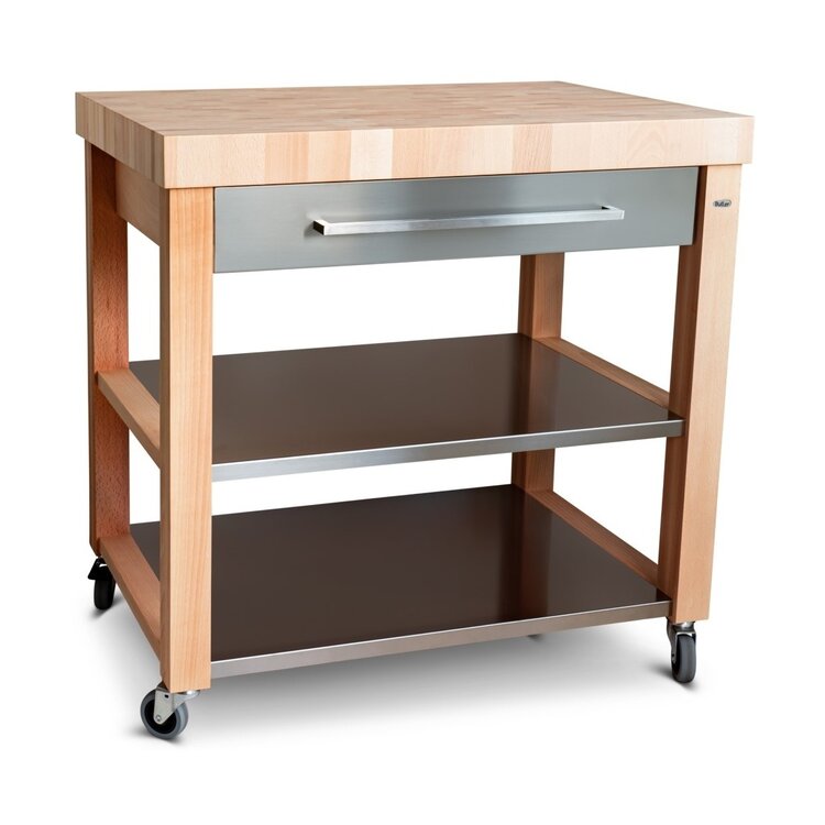 Butler Butler keukentrolley M-900, beukenhout, roestvrij staal