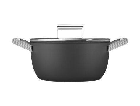 SMEG Braadpan Mat Zwart, 24 cm, CSF2412BLM