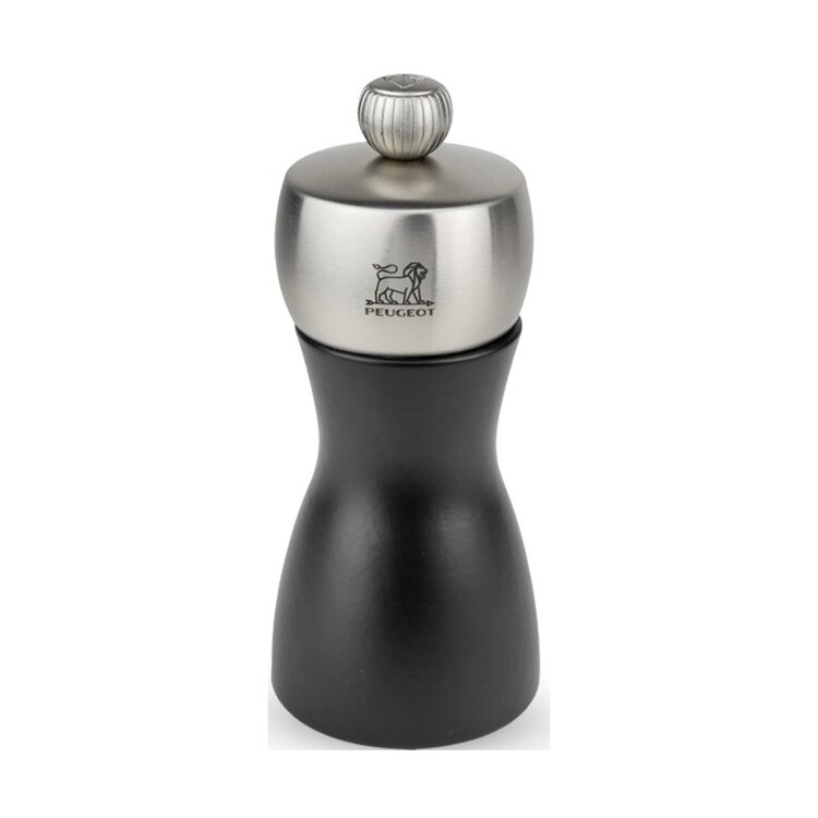 Peugeot Peugeot Fidji zoutmolen 12 cm, mat zwart, beukenhout