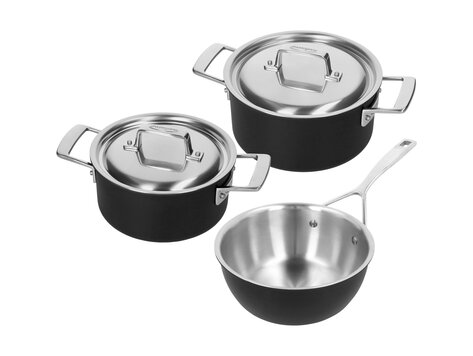 Demeyere Black 5 pannenset, 3-delig
