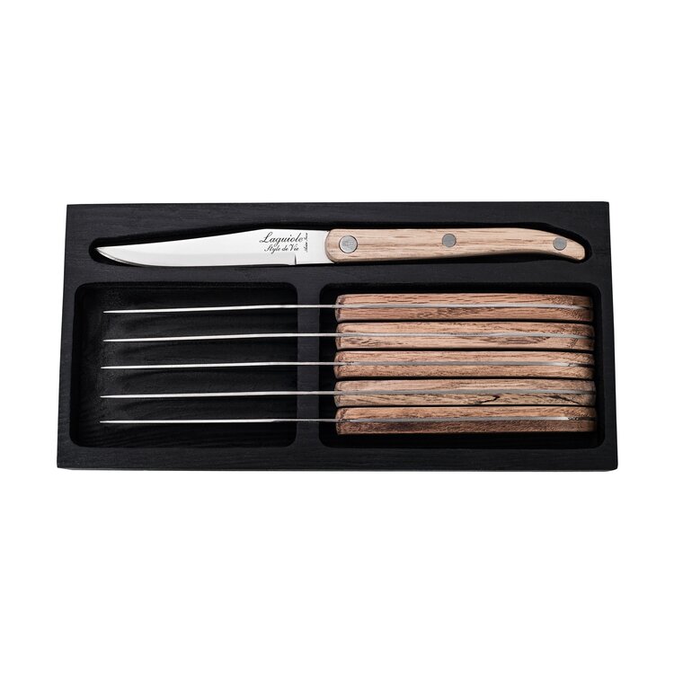 Laguiole Style de Vie Laguiole Style de Vie Innovation Line steakmessenset 6-delig glad eikenhout