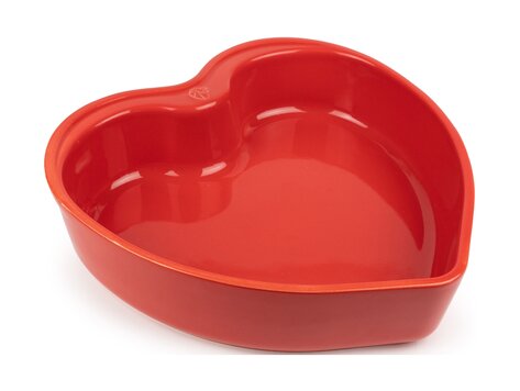 Peugeot Appolia ovenschaal 26 cm, rood, hartvormig