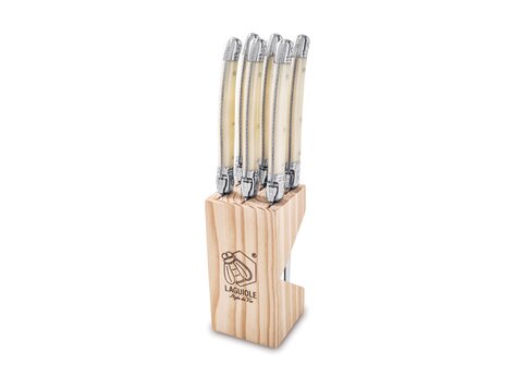 Laguiole Style de Vie Premium Line steakmessenset 6-delig parelmoer 1.8mm